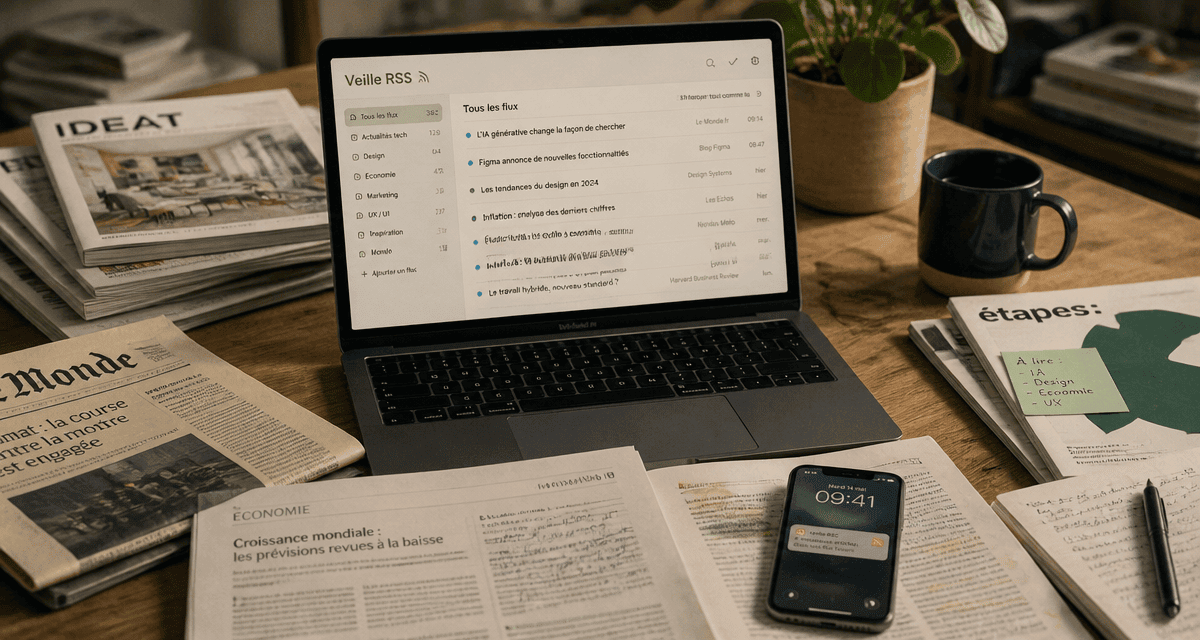 agrégateur de flux rss sur ordinateur et smartphone