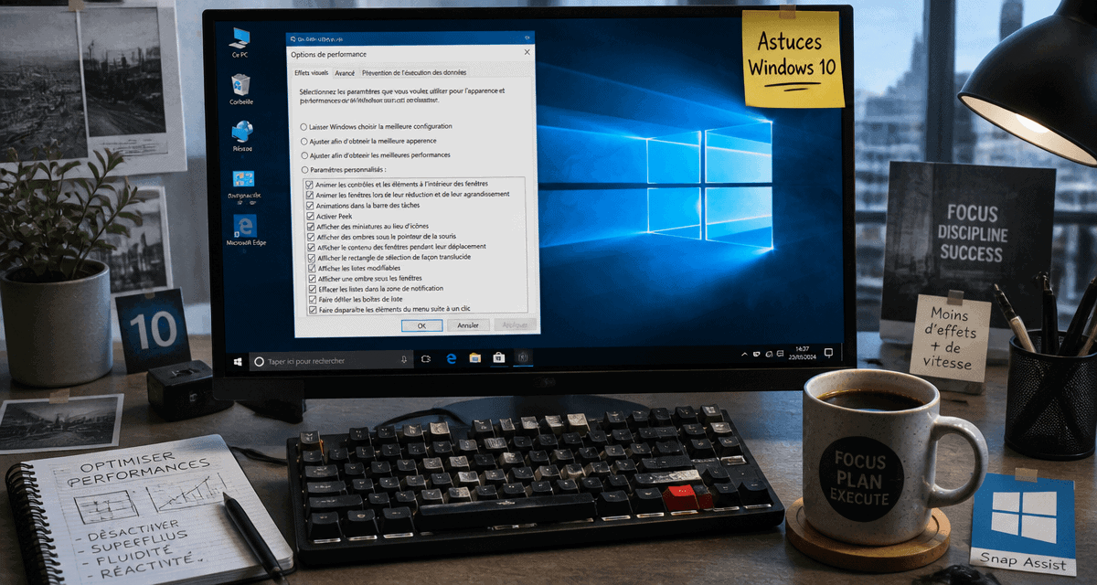 astuces windows 10 options performance bureau moderne