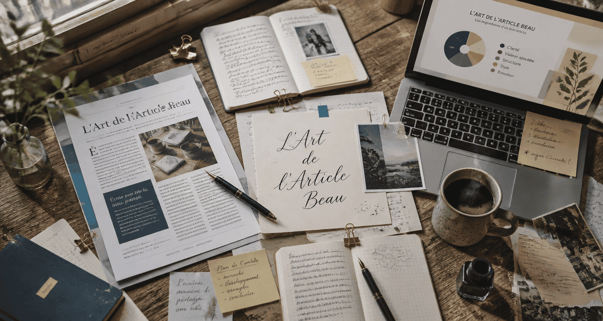 beau article pour blog sur bureau créatif