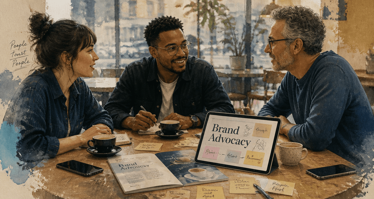 Brand advocacy clients ambassadeurs autour d'une table
