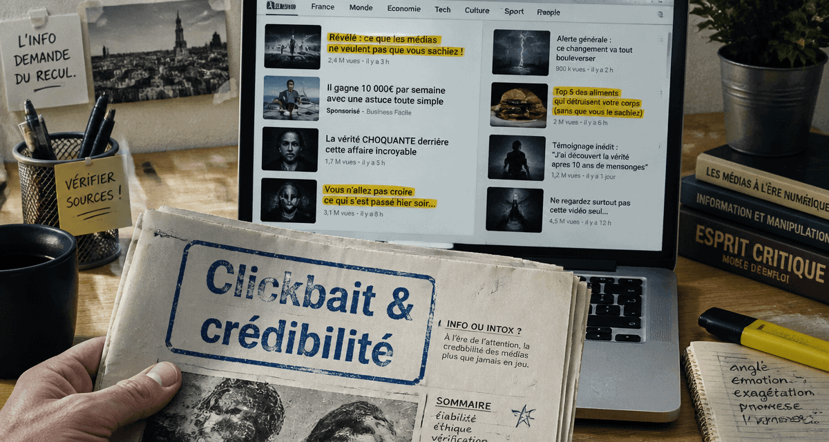 Clickbaits sur fil d’actualités et journal