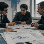 Scène conseil droit travail réunion avocat salarié