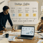 Conseil marketing équipe en réunion stratégie