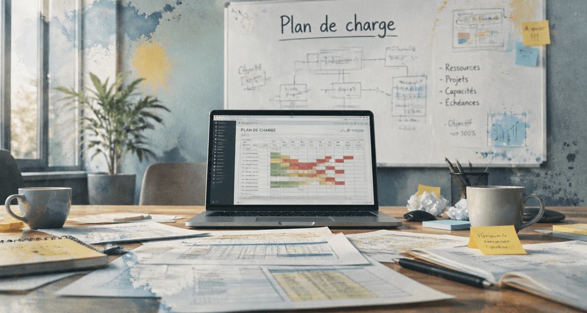 exemple plan de charge sur table de bureau