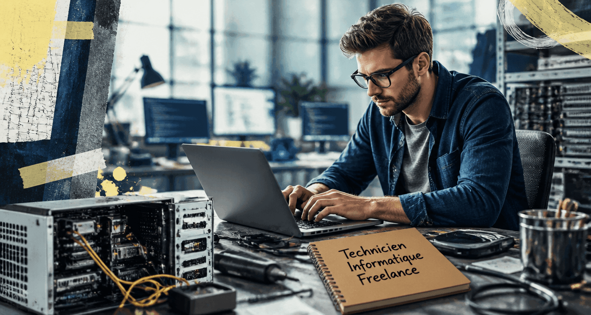 freelance technicien informatique concentré au bureau