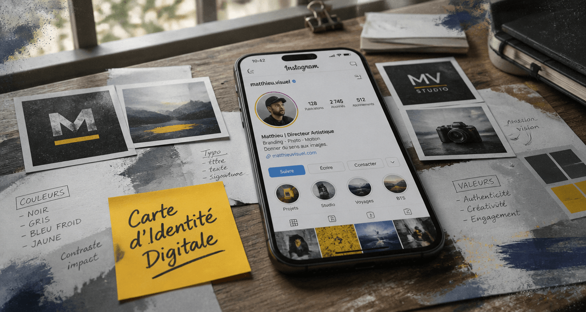 Insta photo profil sur smartphone, outils agrandissement
