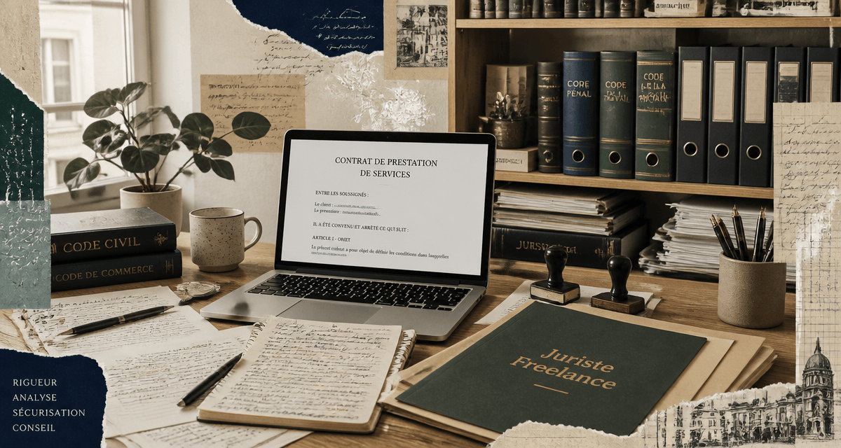 juriste freelance travaillant sur contrat rgpd