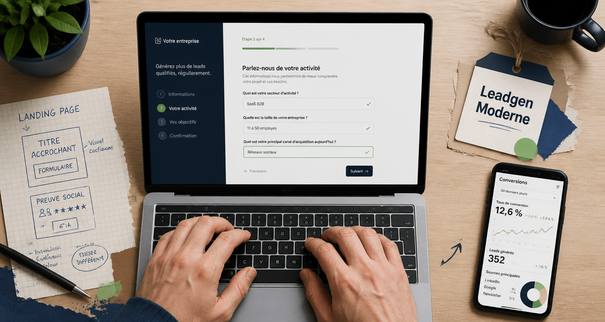 leadgen formulaire interactif sur ordinateur