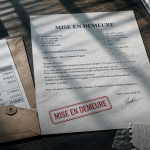 mise en demeure facture impayée sur bureau