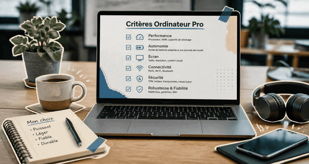ordinateur portable pour travailler sur bureau moderne