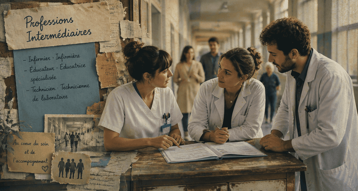 professions intermédiaires de la santé et du travail social en milieu hospitalier