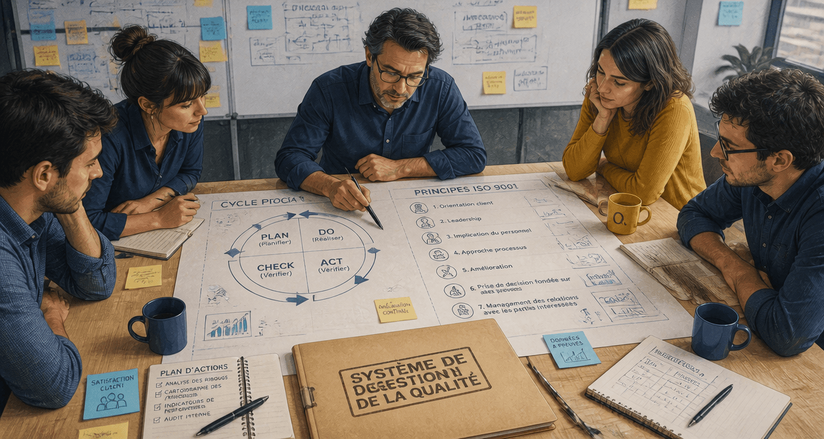 Réunion d’équipe sur système de gestion de la qualité