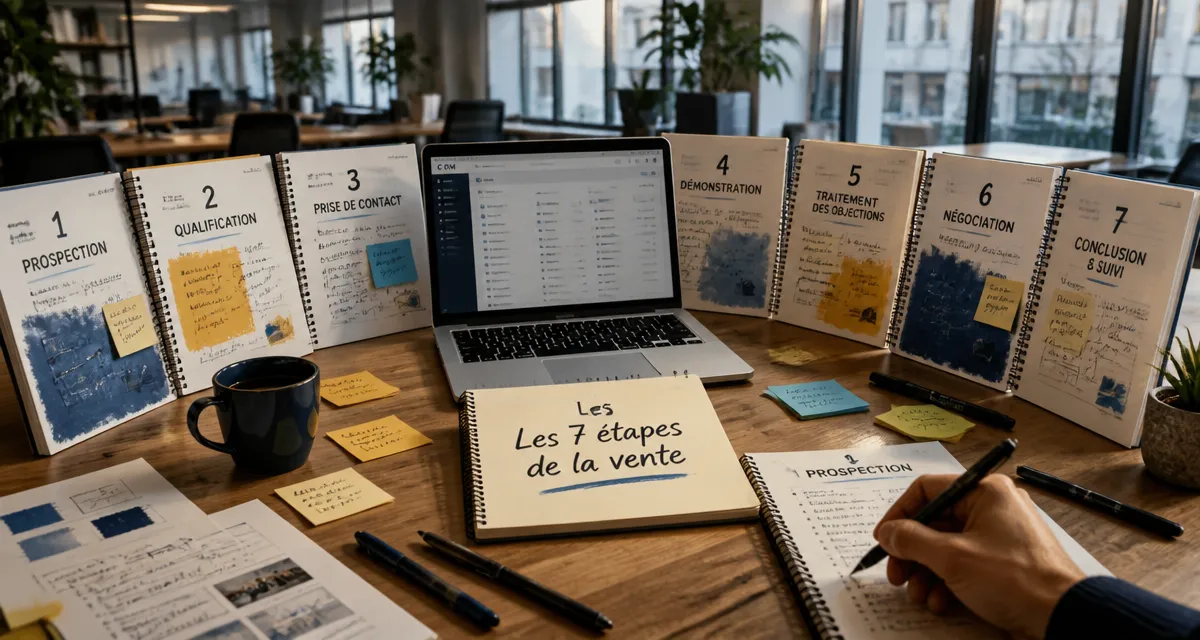 7 étapes de la vente sur table en open space
