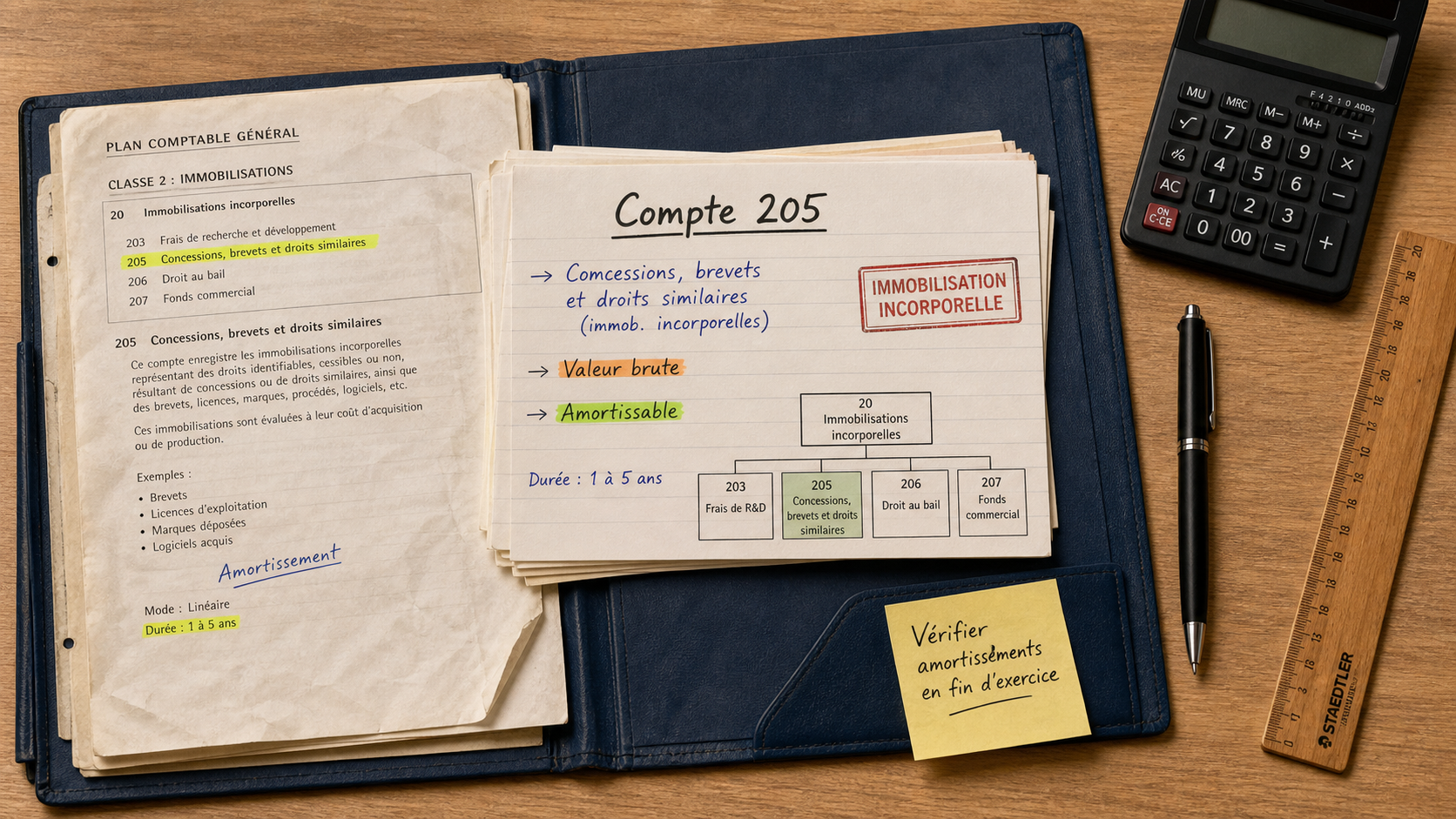Compte 205 : immobilisations incorporelles, règles d’amortissement