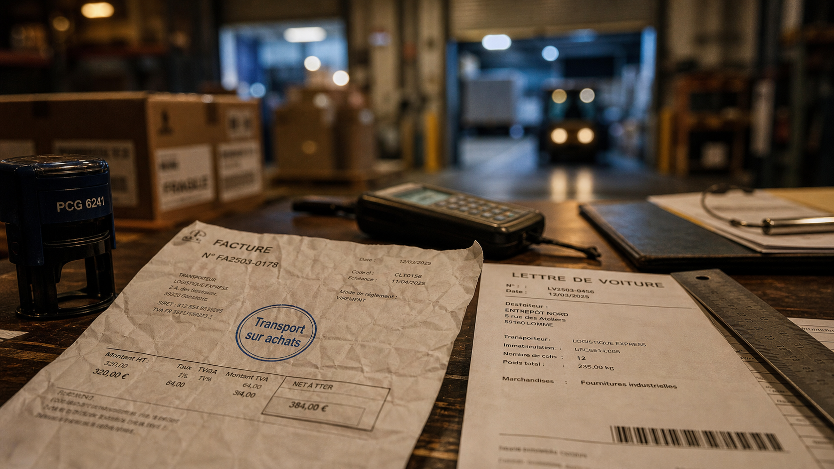 Compte 624 : transport sur achats et pièces comptables