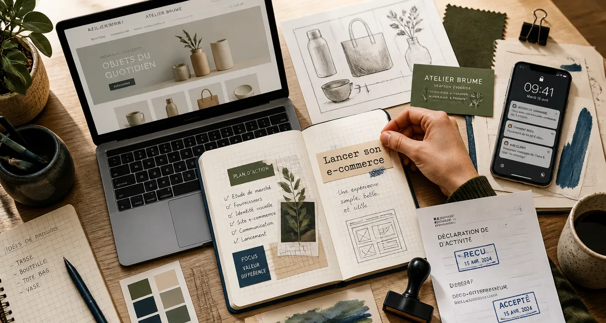 e commerce comment se lancer bureau carnet ordinateur
