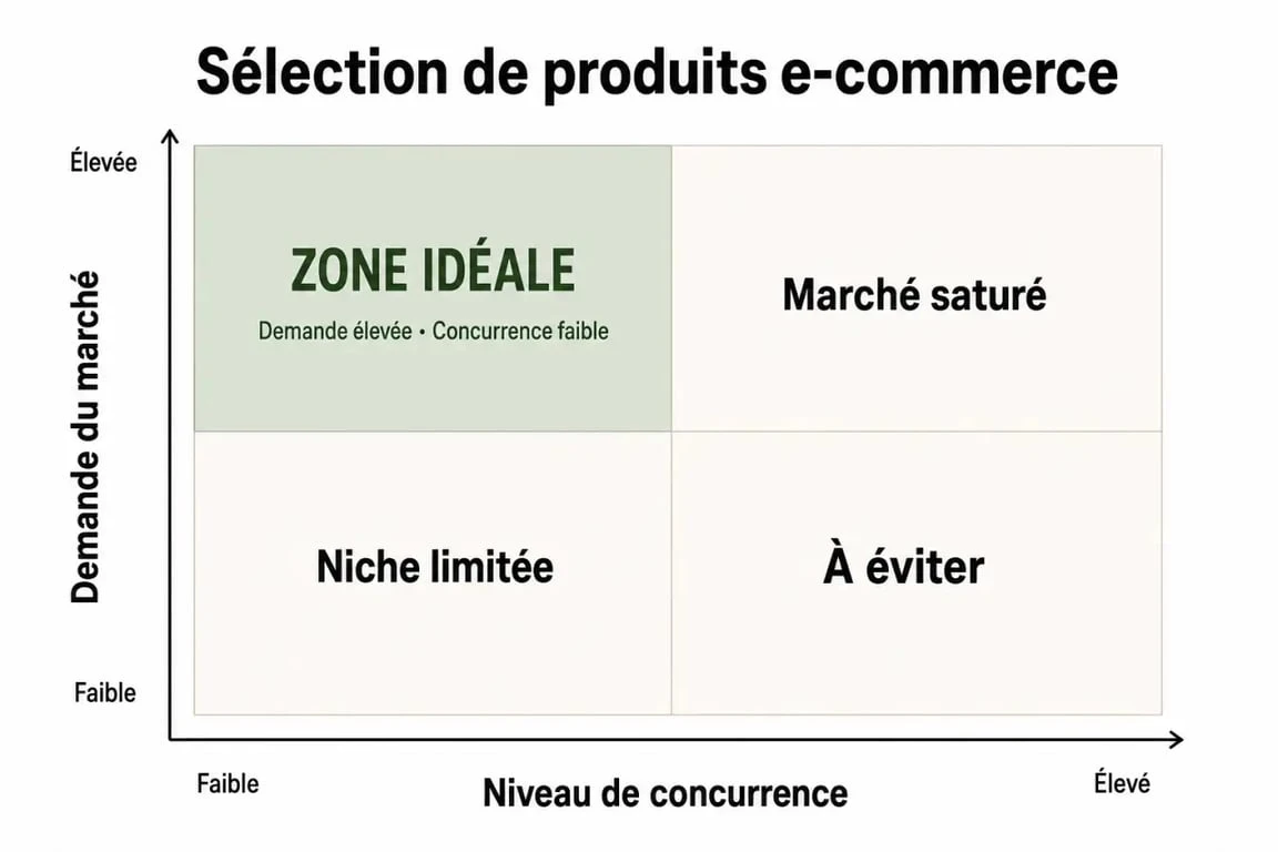 Matrice de sélection de produits pour e-commerce : identifier les opportunités rentables pour savoir que vendre en ligne