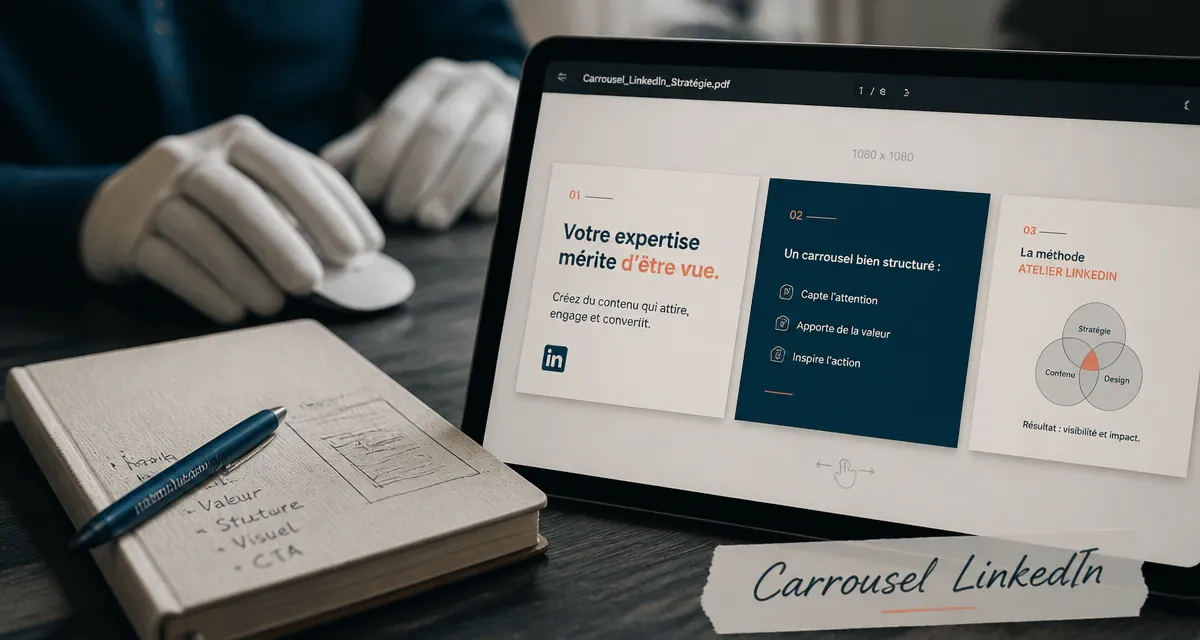 Format carrousel LinkedIn pour booster l’engagement et la visibilité