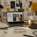freelance graphiste emploi bureau portfolio