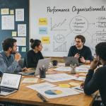 Réunion performance organisationnelle autour d'une table