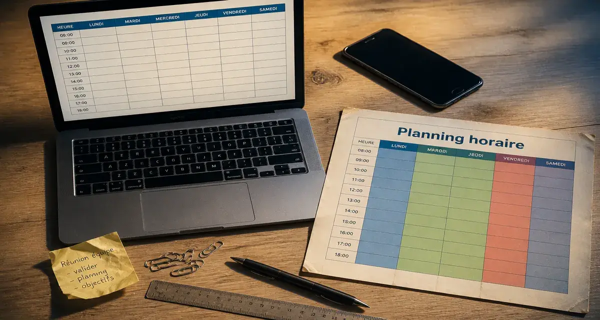 Planning horaire de travail gratuit : modèles pour équipes