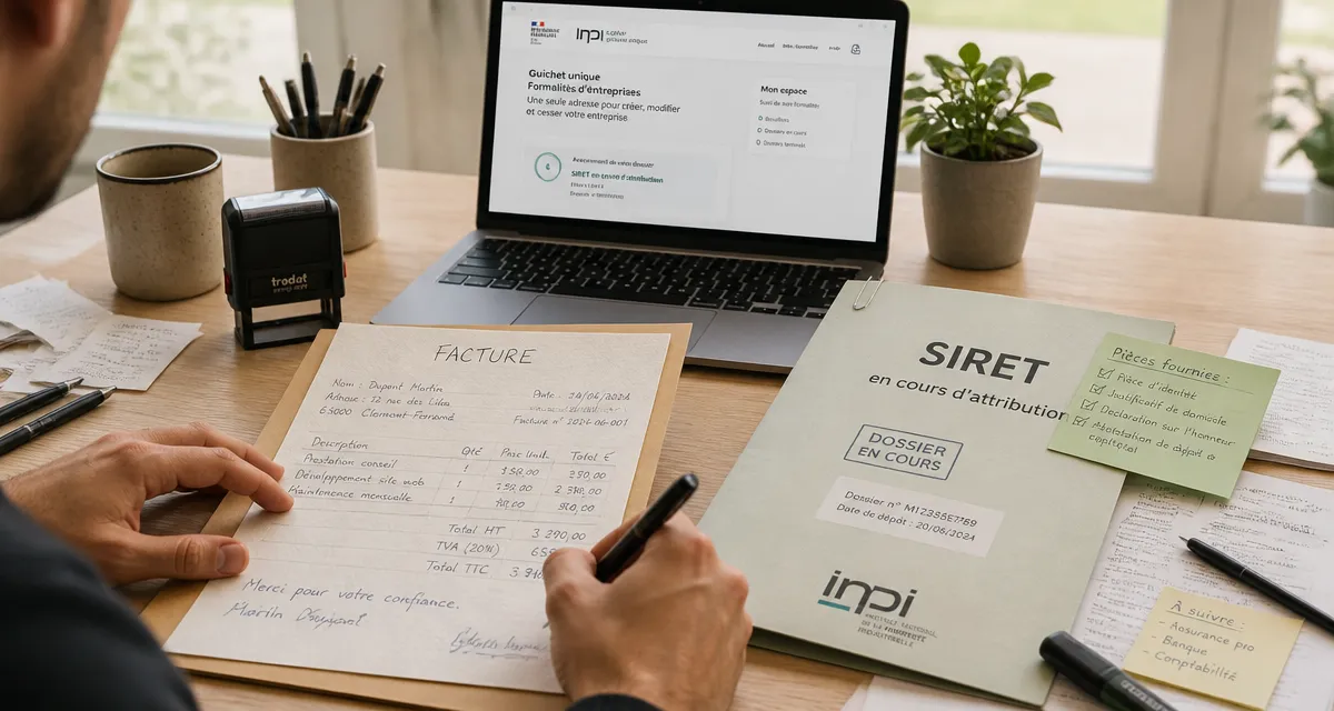 puis je facturer sans numero siret entrepreneur facture