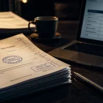 SASU forme juridique : documents et tableau SASU sur ordinateur