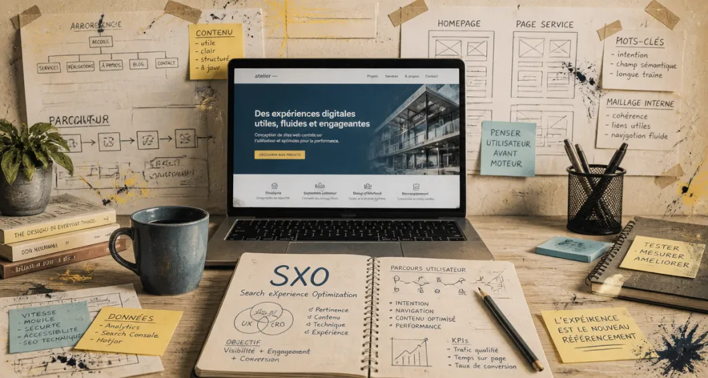 seo ux sxo bureau design web