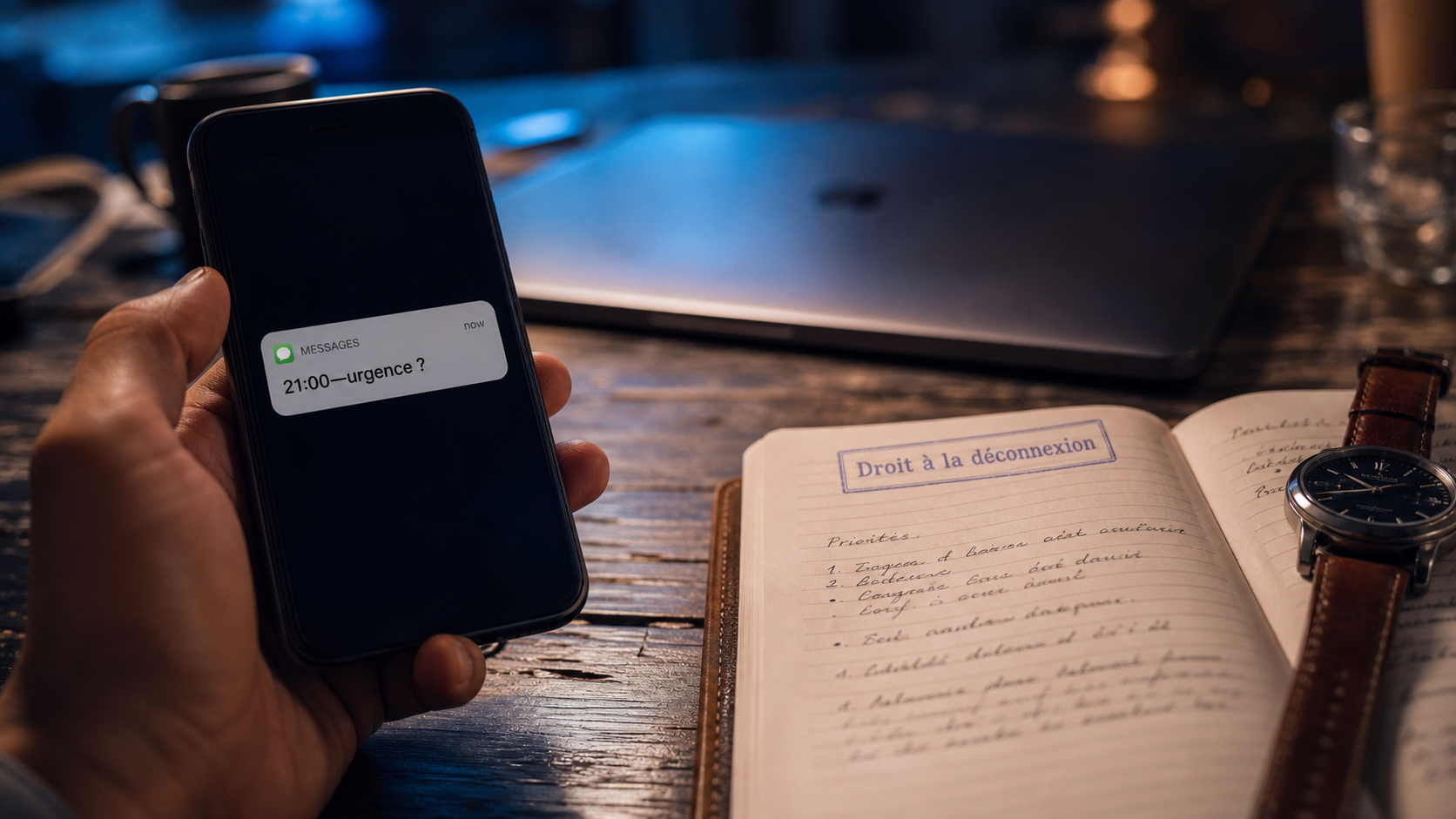 SMS en dehors des heures de travail : notification et droit à la déconnexion