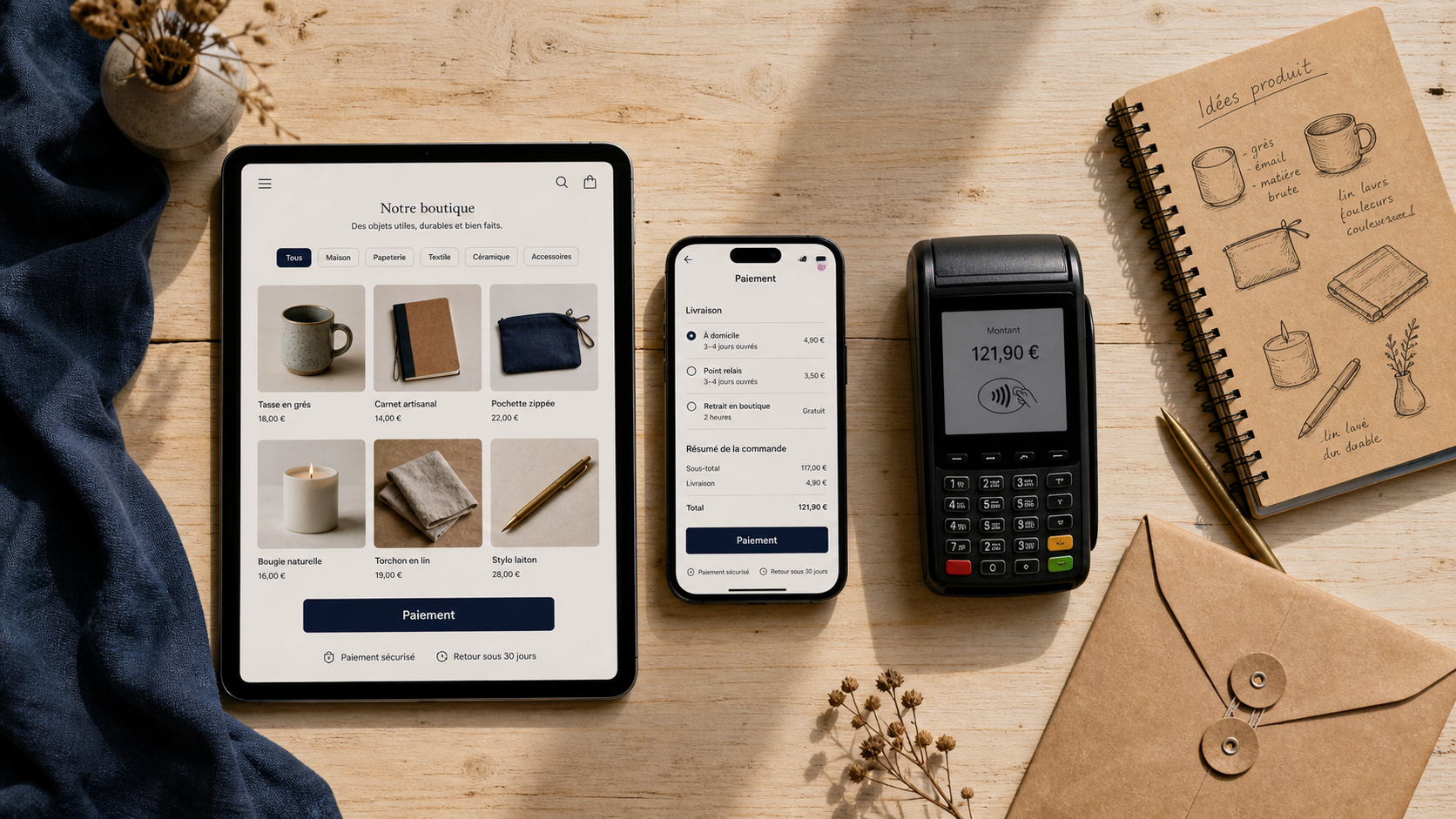 Boutique en ligne SumUp avis : paiement 2,5 % sans abonnement, smartphone et terminal