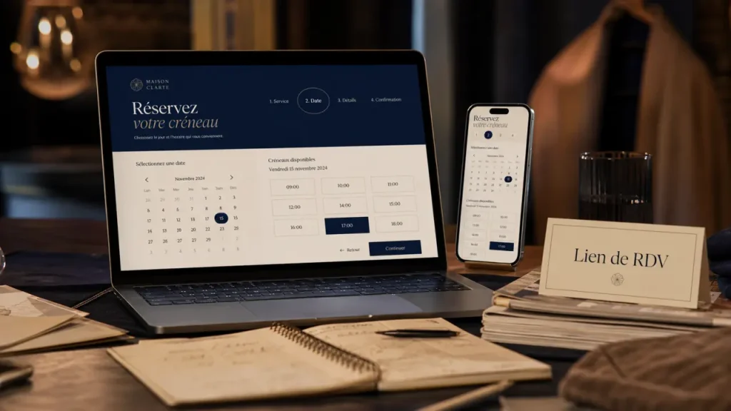 Calendly prise de rdv : téléphone et laptop pour éviter les conflits d’agenda