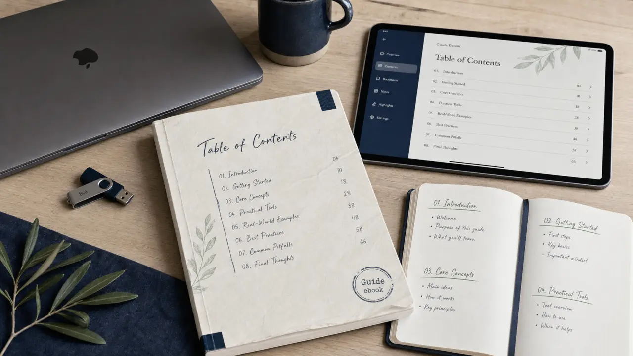 Comment faire un ebook sans graphiste : ordinateur, tablette et sommaire