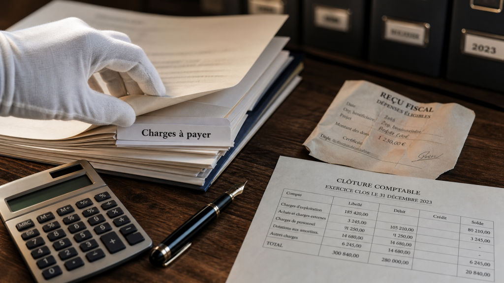 Compte 4486 : charges à payer rattachées à la bonne clôture