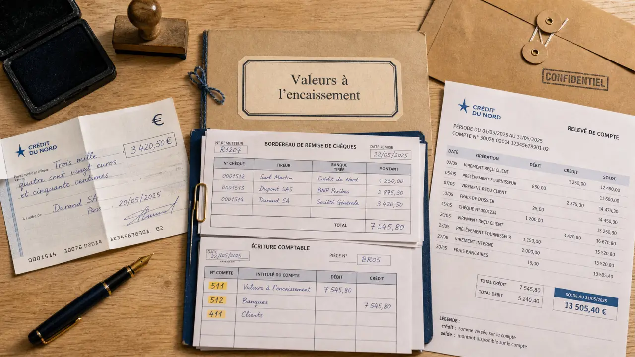 Compte 511 : valeurs à l’encaissement, trésorerie non gonflée
