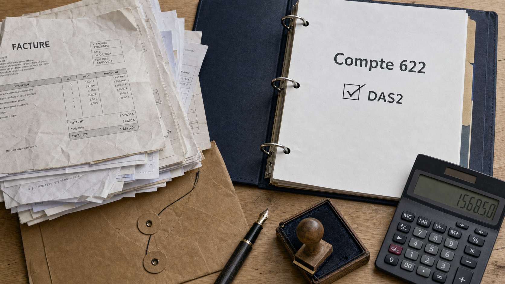 Compte 622 honoraires commissions DAS2 : erreurs de classement