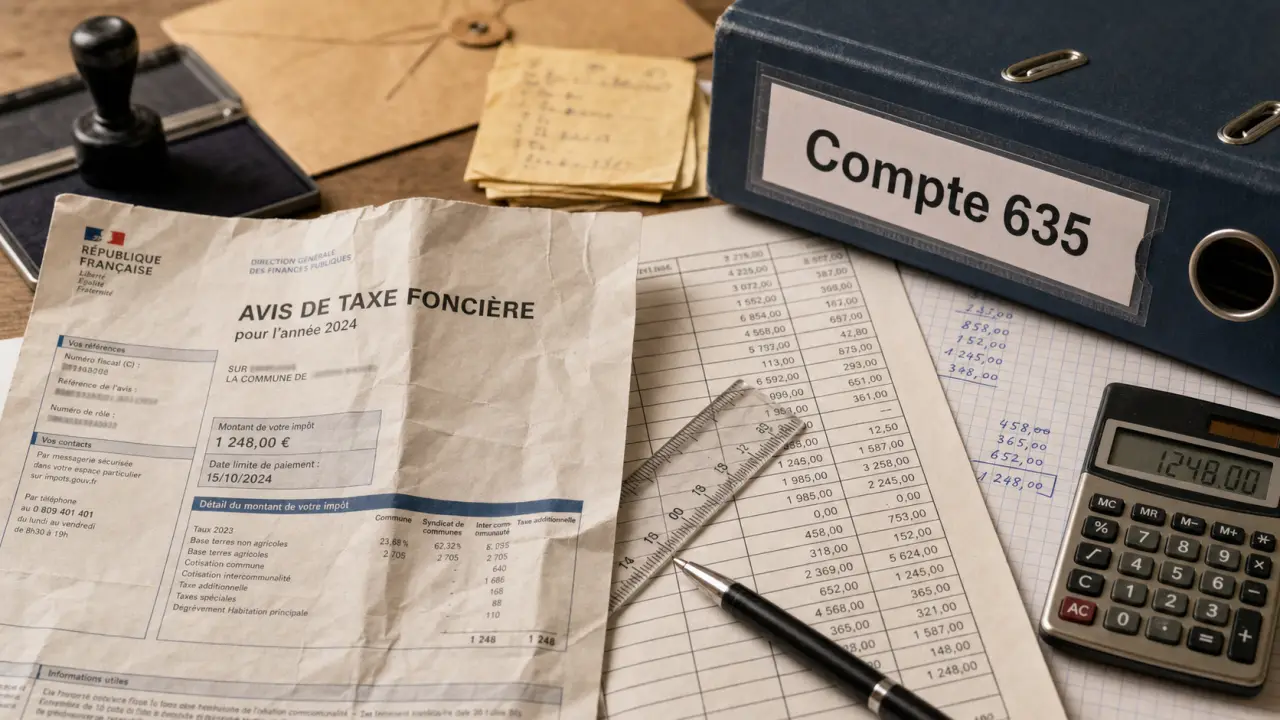 Photo du compte 635 : taxes foncières et droits d’enregistrement