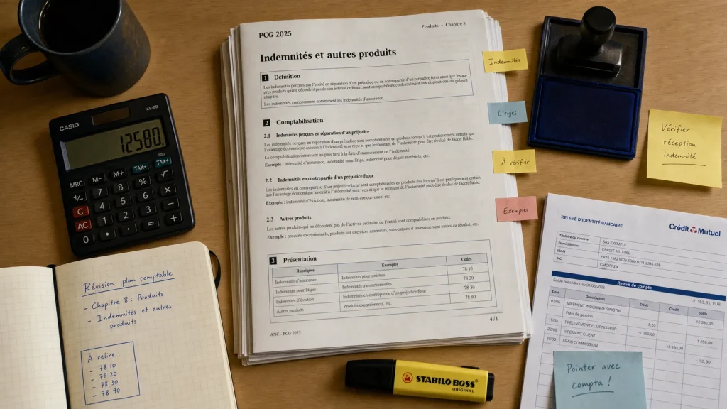 Compte 758 PCG 2025 : indemnités et écarts favorables