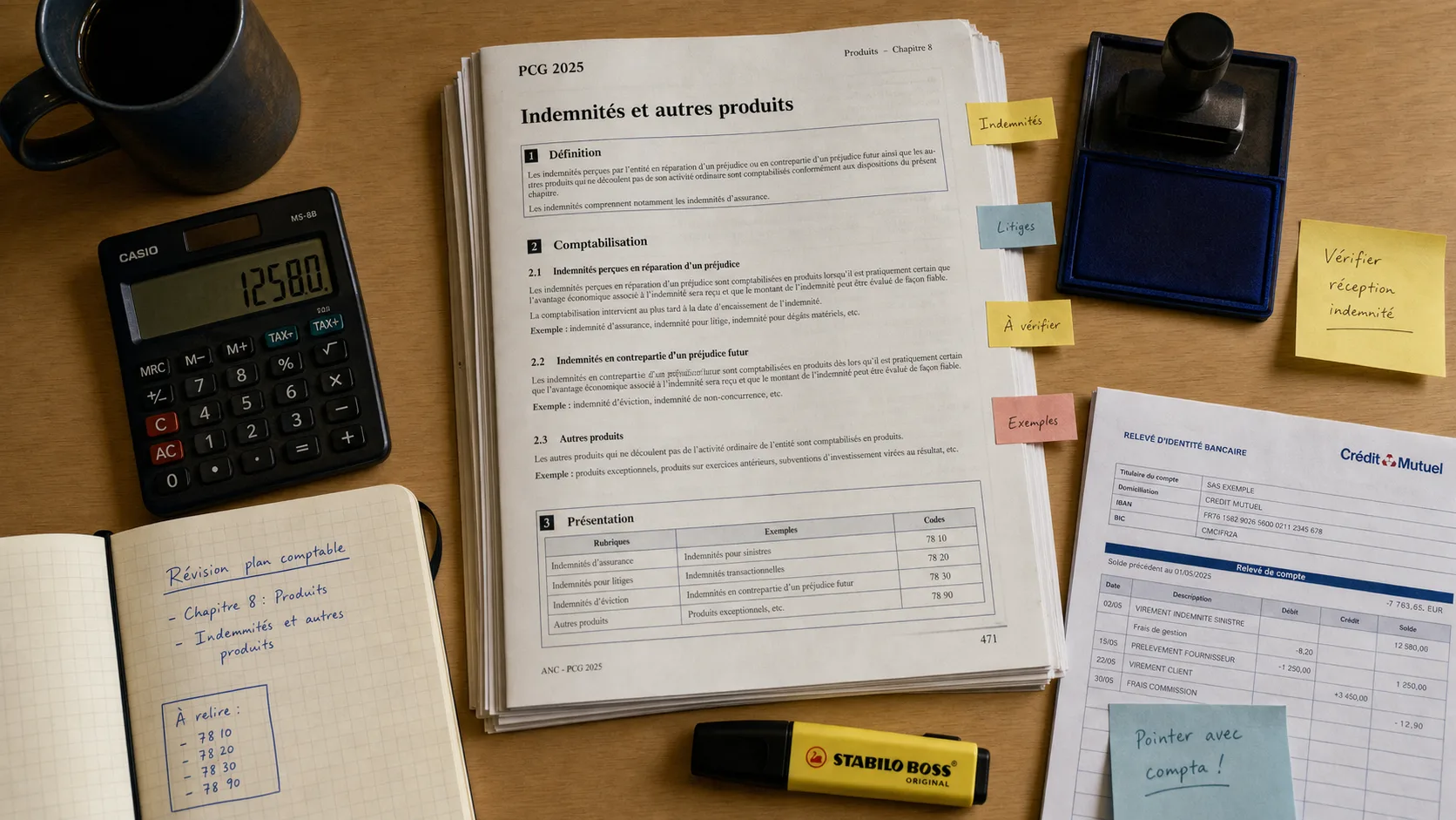 Compte 758 PCG 2025 : indemnités et écarts favorables