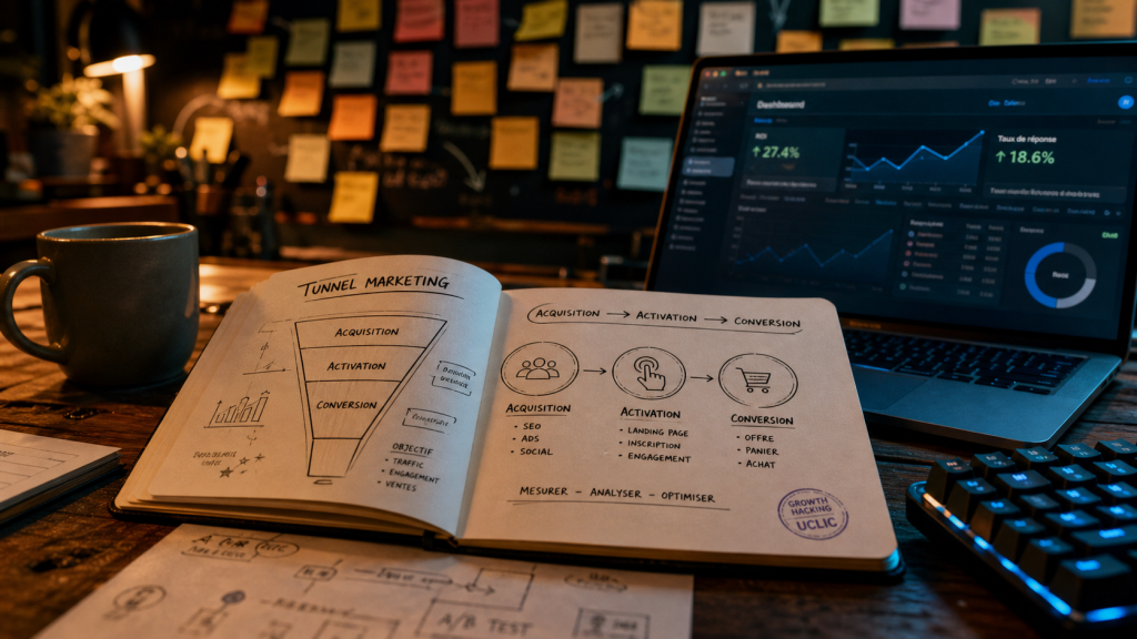 Freelance growth hacking Uclic : inbound, outbound et IA pour automatiser.
