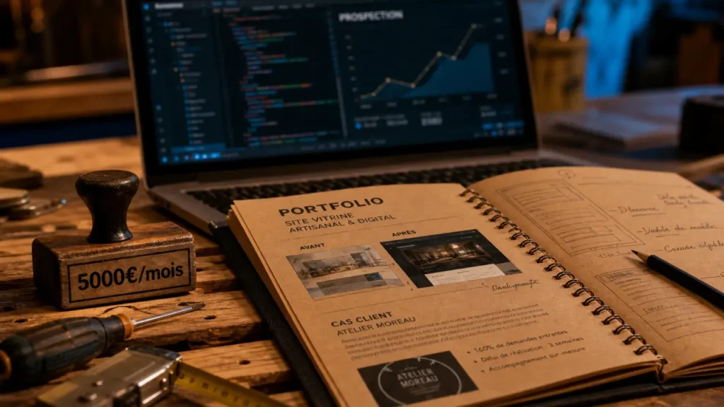 Métier qui rapporte 5000 euros par mois sans diplôme : artisan et prospection