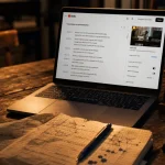Transcription youtube sur ordinateur et smartphone, texte à exploiter