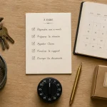 Être organisé : 5 tâches max, moins d’objets perdus