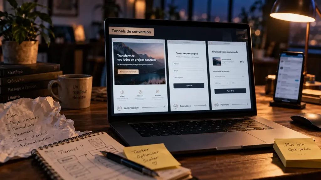 ClickFunnels centralise les tunnels, les emails et le suivi commercial