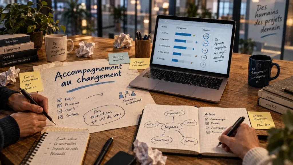 Accompagnement au changement : rendre la transformation praticable et durable