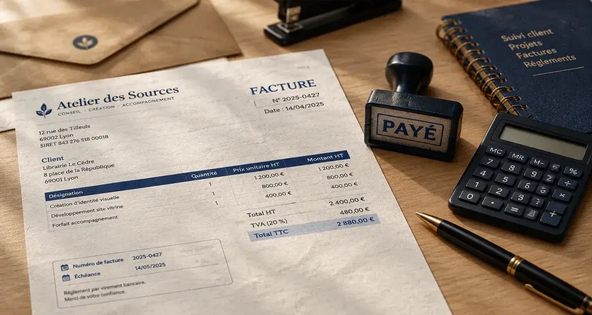Autoentrepreneur comment facturer : facture TVA et URSSAF