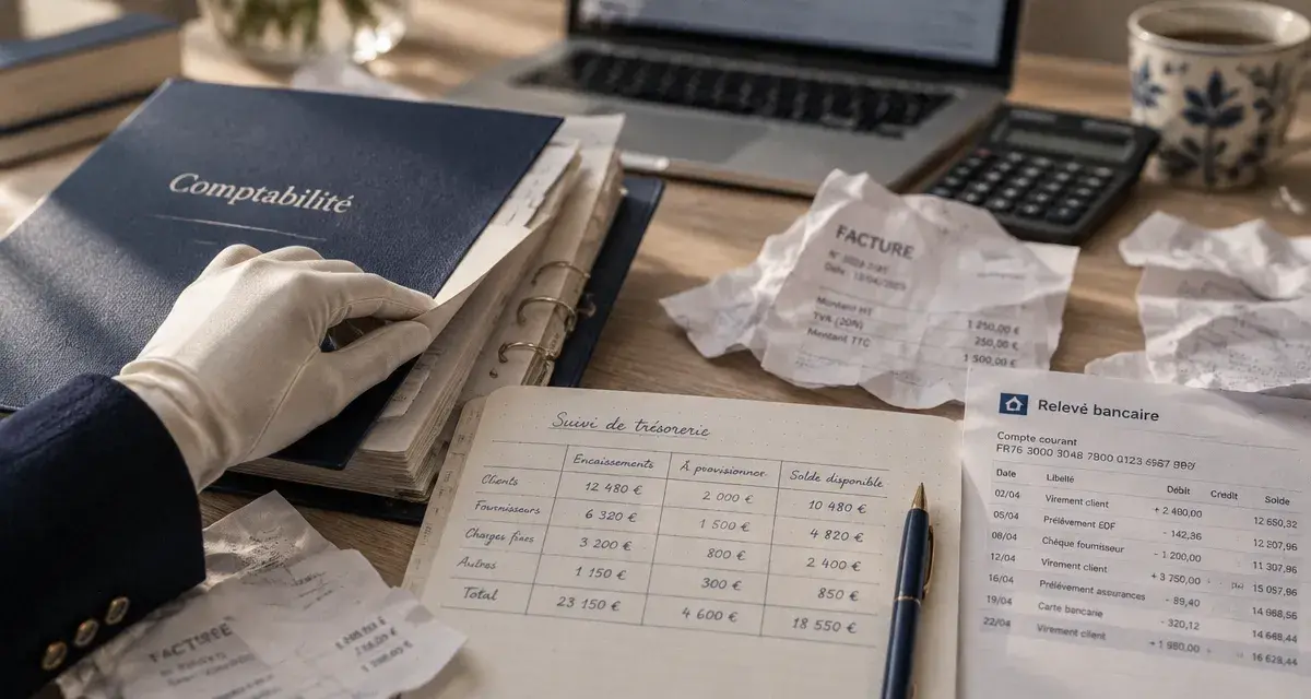Comptabilité entreprise individuelle : livre de recettes ou bilan, factures et relevé bancaire