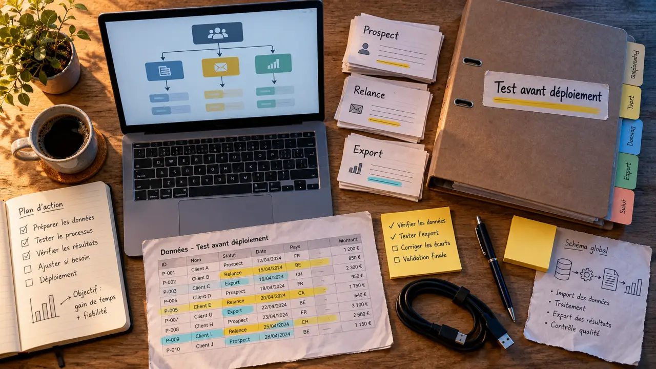 Outil digital : test avant déploiement sur ordinateur et fiches