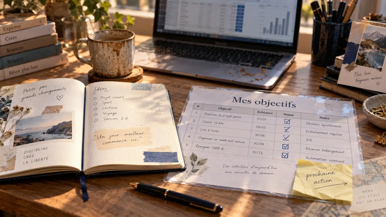 Tableau des objectifs pour transformer l’intention en actions mesurables